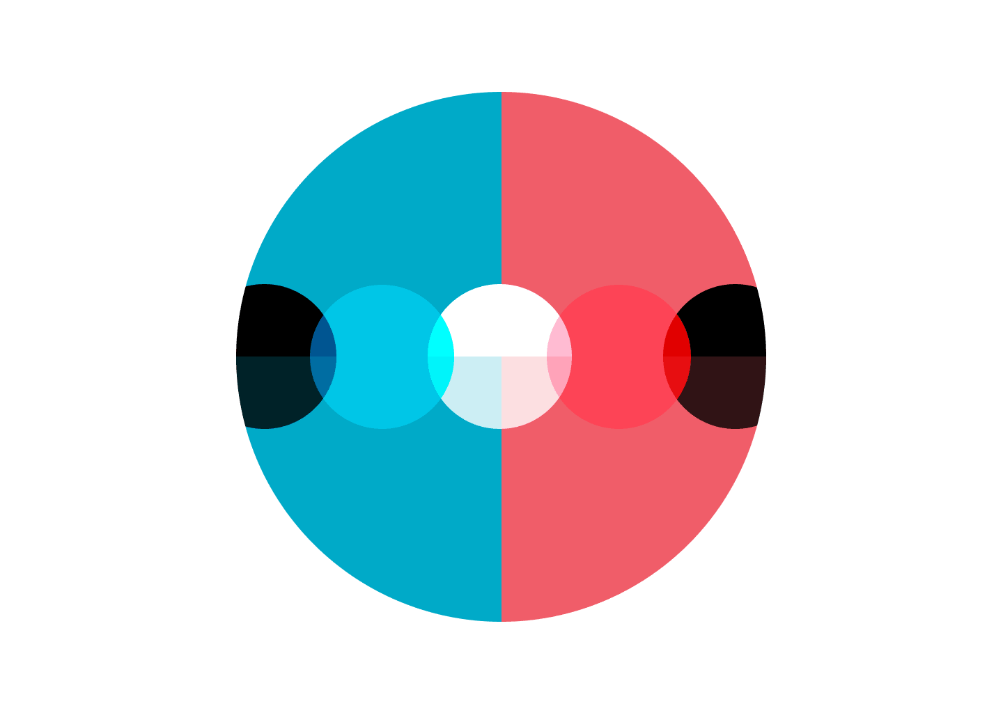 Inspire by EANM brand mark — a stylised atom split into teal and coral halves with overlapping orbital circles